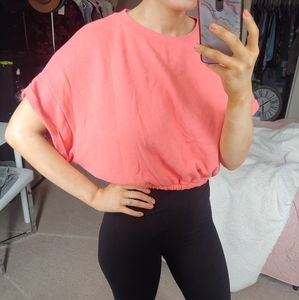 Cropped oversized sweater